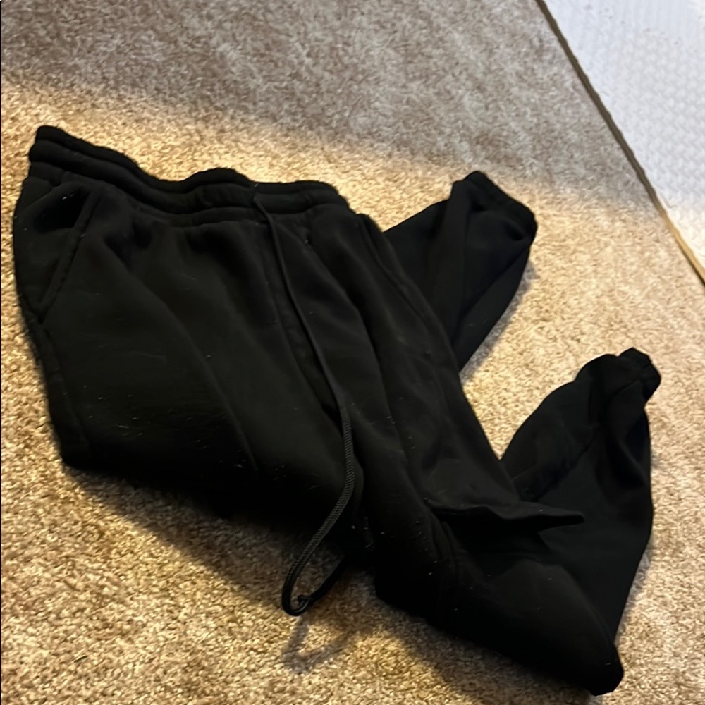 Ci Sono Black Sweatpants Relaxed Fit Elastic Waist